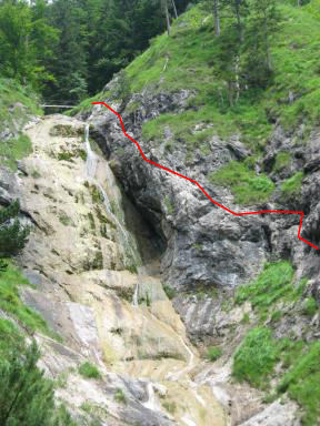 Hausbachfall Klettersteig Bild 07