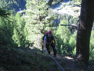 Übungsklettersteig Sölden Moos Bild 10